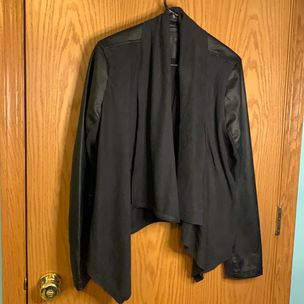 Leather and soft material jacket